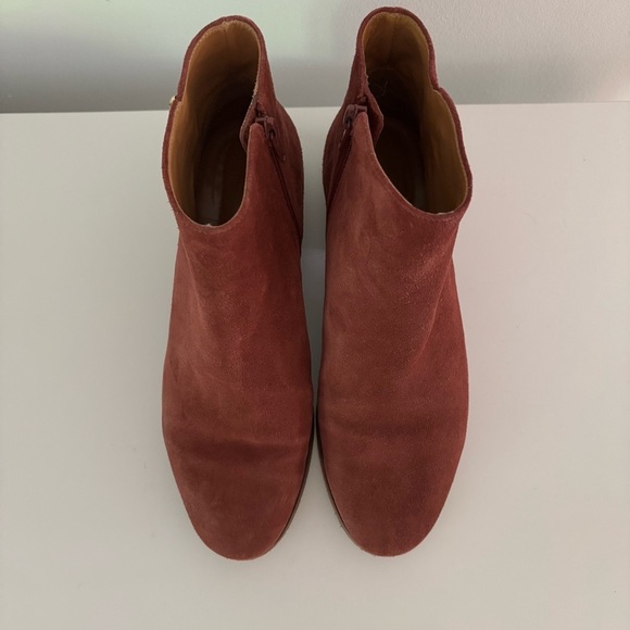 Sezane Low Paula Suede Boots Dusty Rose Size 39 - Picture 4 of 7